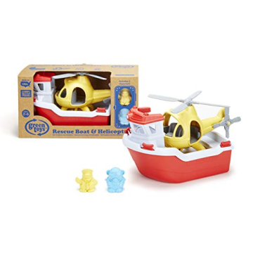 Green Toys Rescue Boat and Helicopter - Safe and Fun