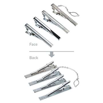 Premium Men’s Gift Tie Set Silky Necktie Pocket Squares Tie Clips Cufflinks For Men