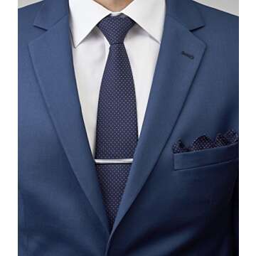 Premium Men’s Gift Tie Set Silky Necktie Pocket Squares Tie Clips Cufflinks For Men