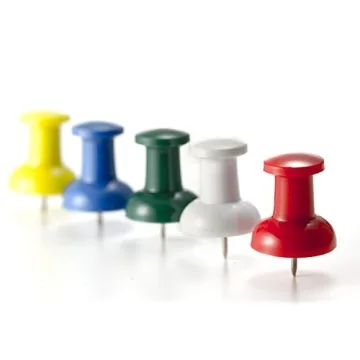 Officemate Giant Push Pins - Assorted Colors, 1.5"
