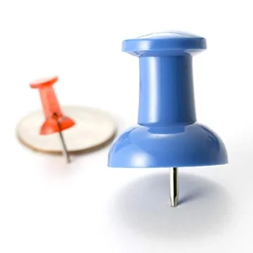Officemate Giant Push Pins - Assorted Colors, 1.5"