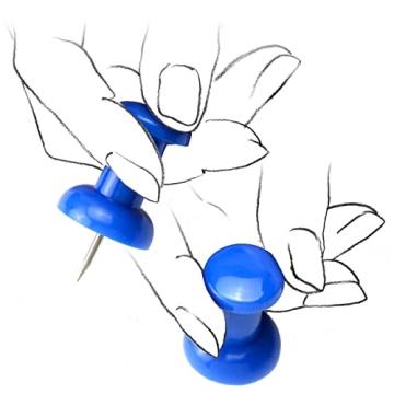 Officemate Giant Push Pins - Assorted Colors, 1.5"