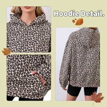 Stylish Eutten Women's Oversized Leopard Print Hoodie