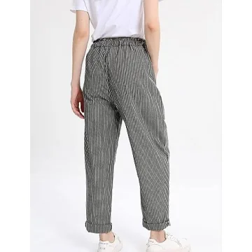 Wide Leg Harem Pants for Women - Casual Cotton Linen Style