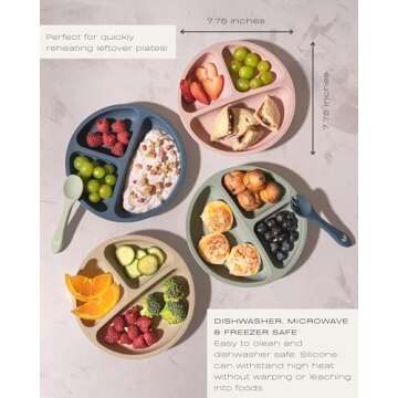 Hippypotamus Toddler Suction Plates - Set of 3 Silicone