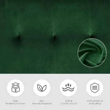 TYBOATLE 65" W Velvet Modern Convertible Folding Futon Couch Sofa Bed w/ 2 USB Charging Ports and arms, Loveseat for Living Room, Dorm, Apartment, Bedroom (Green)