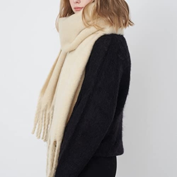 SUNDSGT Women's Big Soft Checked Winter Scarf