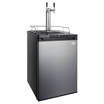 Kegco Kegerator Dual Tap Stainless Steel, Perfect for Home Brewing Parties