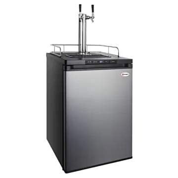 Kegco Kegerator Dual Tap Stainless Steel, Perfect for Home Brewing Parties