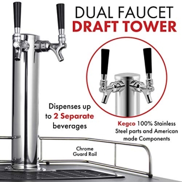 Kegco Kegerator Dual Tap Stainless Steel for Home Bars
