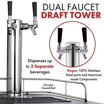 Kegco Kegerator Dual Tap Stainless Steel for Home Bars