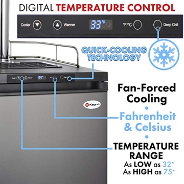 Kegco Kegerator Dual Tap Stainless Steel for Home Bars