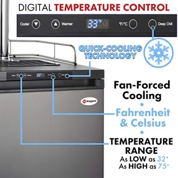 Kegco Kegerator Dual Tap Stainless Steel for Home Bars