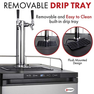 Kegco Kegerator Dual Tap Stainless Steel for Home Bars