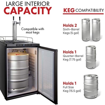 Kegco Kegerator Dual Tap Stainless Steel for Home Bars