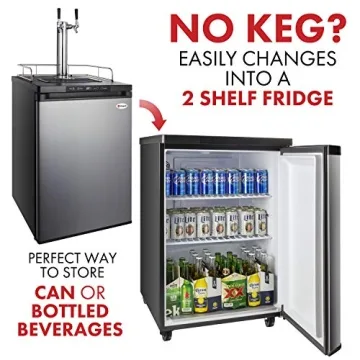 Kegco Kegerator Dual Tap Stainless Steel for Home Bars