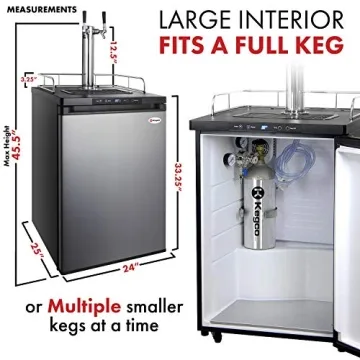 Kegco Kegerator Dual Tap Stainless Steel for Home Bars