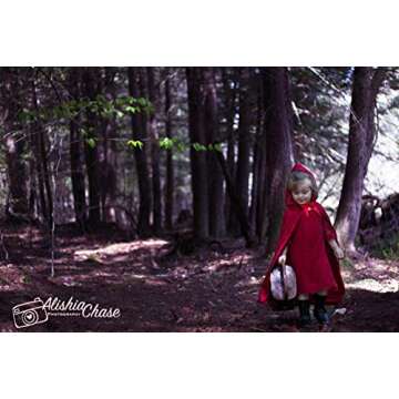 Flower Girl Dress, Lace Dress 3/4 Sleeve Dress (6-7Year, Red)