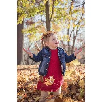 Flower Girl Dress, Lace Dress 3/4 Sleeve Dress (6-7Year, Red)
