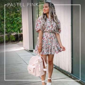 Stylish Vegan Leather Diaper Bag | Petit Monaco Backpack