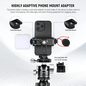 NEEWER Metal Phone Tripod Mount Adapter - Perfect for Phones