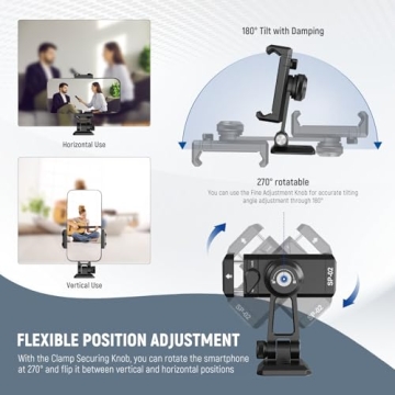 NEEWER Metal Phone Tripod Mount Adapter - Perfect for Phones