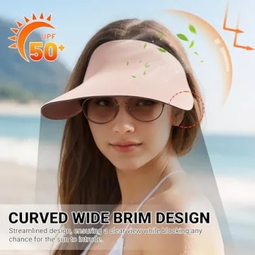 Sukeen Wide Brim Sun Visor Hat for Women - UPF50+ Protection