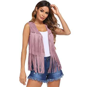 HOTLOOX Women’s Fringe Vest - 70s Cowgirl Style