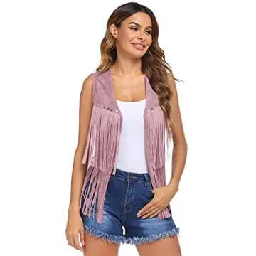 HOTLOOX Women’s Fringe Vest - 70s Cowgirl Style