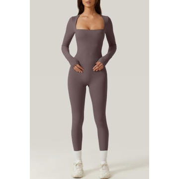 Stretchy Romper Square Neck Bodysuit for Women