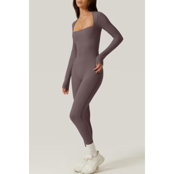 Stretchy Romper Square Neck Bodysuit for Women