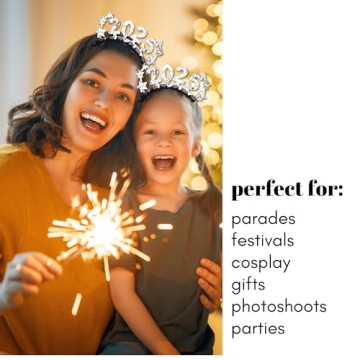 2025 Happy New Year Headband, Glitter Headwear Party Decorations, One Size Fits Most (2025)