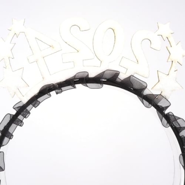 2025 Happy New Year Headband, Glitter Headwear Party Decorations, One Size Fits Most (2025)