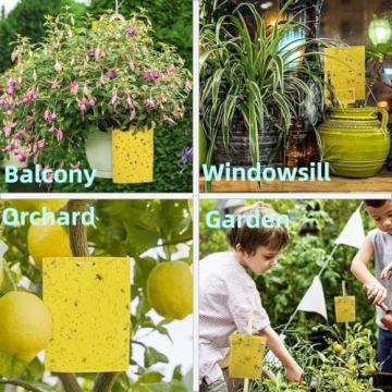 Gideal 20-Pack Yellow Sticky Traps for Flying Insects