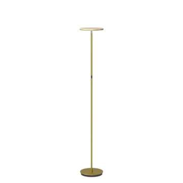 Brightech Sky Flux Dimmable LED Floor Lamp – Super Bright Floor Lamp for Living Room and Offices – Torchiere Standing Lamp with 3 Light Options, Tall Lamp for Bedroom Reading and More - Brass
