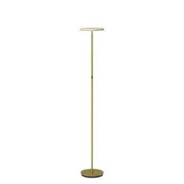 Brightech Sky Flux Dimmable LED Floor Lamp – Super Bright Floor Lamp for Living Room and Offices – Torchiere Standing Lamp with 3 Light Options, Tall Lamp for Bedroom Reading and More - Brass