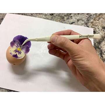 Microfleur Crafting Tweezers for Dried Pressed Flowers & Leaves - Precision Nylon Tweezers for Crafting, Easy Grip, Ideal for DIY Floral Art, Scrapbook Making, Journaling, & Resin & Creative Projects