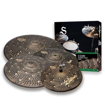 Zildjian S Dark 5-piece Cymbal Pack - Premium Bronze Sound for Drummers