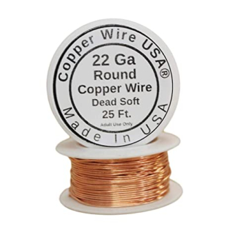 Versatile 22 Gauge Bare Copper Wire - 25 Ft for Crafts and Jewelry Making