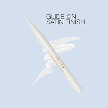 Stila Waterproof Liquid Eye Liner, Stay All Day Makeup with Fine Brush Tip Lasting Satin Finish, Smudge-Proof & Transfer-Resistant