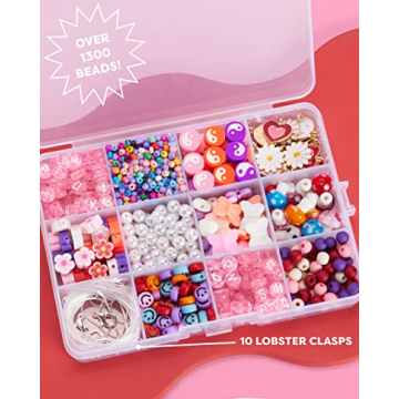 xo, Fetti Bead Kit - 1300 Pcs DIY Jewelry Fun