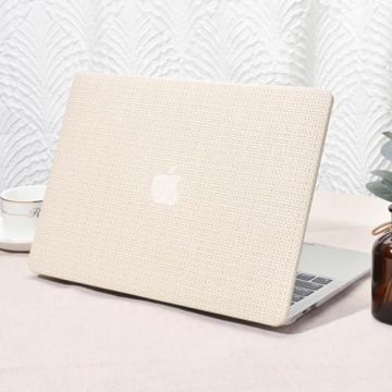 Seorsok Compatible MacBook Air 13 Inch Case with Elegant Woven Fabric Design and Keyboard Cover