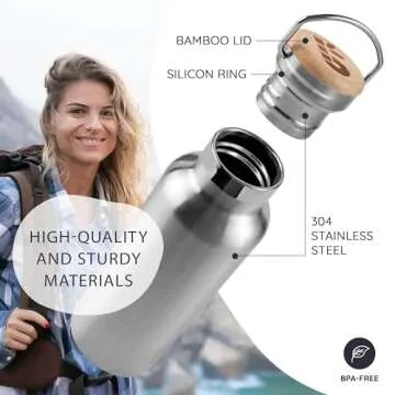 Bambaw 16 oz Metal Insulated Water Bottle | Eco-Friendly & Leak-Proof | Perfect for Hot & Cold Drink...