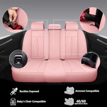 Vibrant Barbie Pink Car Seat Covers for All Vehicles