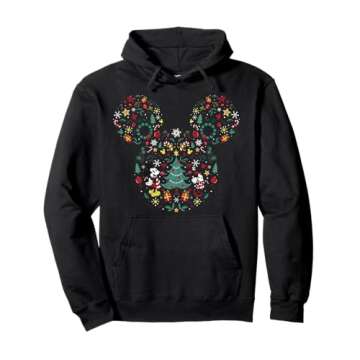 Disney Mickey And Friends Christmas Icon Mix Mouse Ears Pullover Hoodie