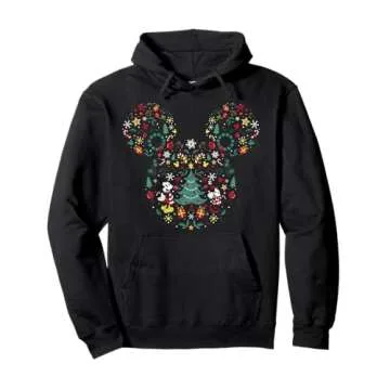 Disney Mickey And Friends Christmas Icon Mix Mouse Ears Pullover Hoodie