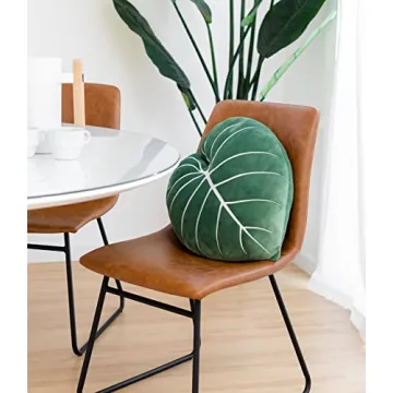 Philodendron Gloriosum Green Leaf Decorative Throw Pillow