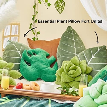Philodendron Gloriosum Green Leaf Decorative Throw Pillow