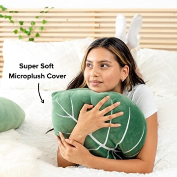 Philodendron Gloriosum Green Leaf Decorative Throw Pillow