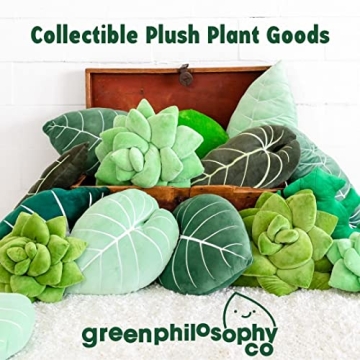 Philodendron Gloriosum Green Leaf Decorative Throw Pillow